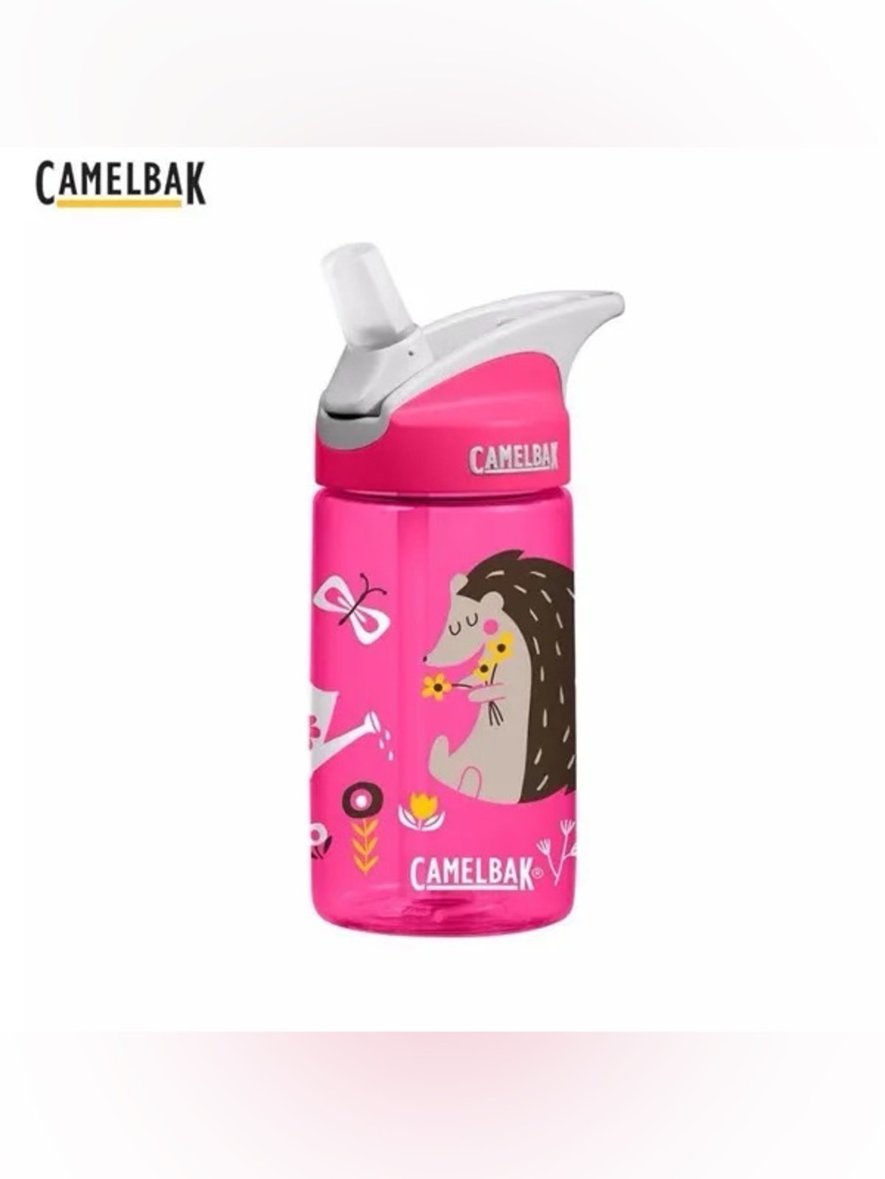 Camelbak Eddy Kids Spillproof Water Bottle 400mL Pink Hedgehog